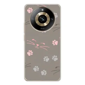 Чехол с рисунком кот на Realme 11 Pro 5G (Лапы и усы)