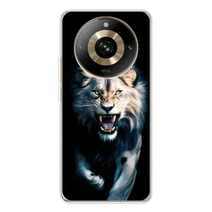 Чехол с картинкой «Хищники» для Realme 11 Pro 5G (Лев в темноте)