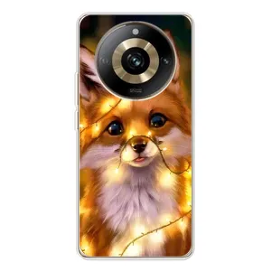 Чохли з картинкою Лисичка для Realme 11 Pro 5G (VPrint) (Лисичка в гірляндах)