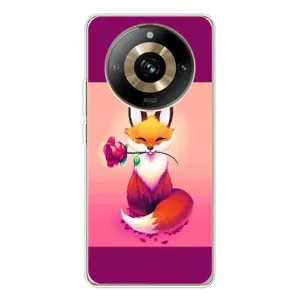 Чохли з картинкою Лисичка для Realme 11 Pro 5G (VPrint) (Лиса з трояндою)