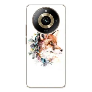 Чохли з картинкою Лисичка для Realme 11 Pro 5G (VPrint) (Лиса в квітах)