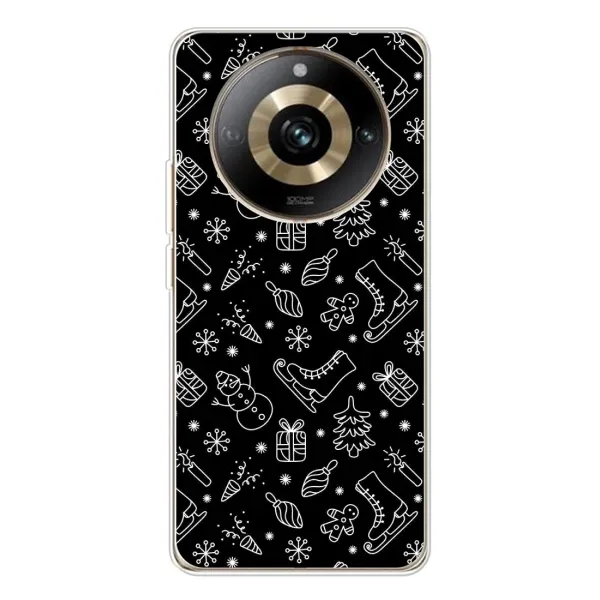 Чехол с принтом «Новогодний фон» для Realme 11 Pro 5G