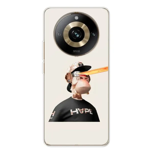 Чехол с принтом «обезьяна NFT в очках» для Realme 11 Pro 5G