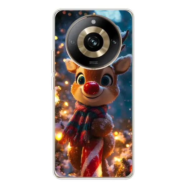 Чохол з принтом «Олень з шарфом» для Realme 11 Pro 5G Чохол з принтом «Олень з шарфом» для Realme 11 Pro 5G