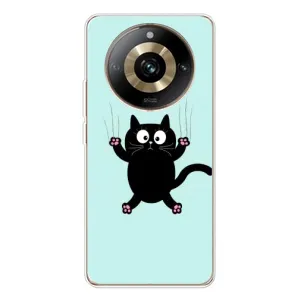 Чехол с принтом для Realme 11 Pro 5G (AlphaPrint) Модные коты (Падающий кот)