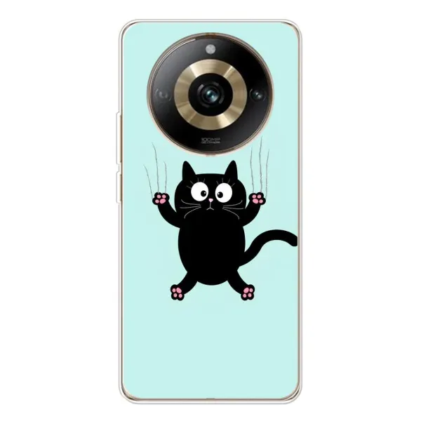 Чехол с принтом «Падающий кот» для Realme 11 Pro 5G