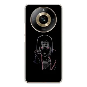 Чехлы на тему: Итачи Учиха для Realme 11 Pro 5G (AlphaPrint) (силуэт Итачи)