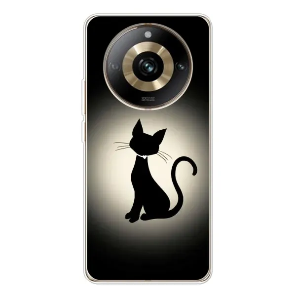 Чехол с принтом «Силуэт котика» для Realme 11 Pro 5G