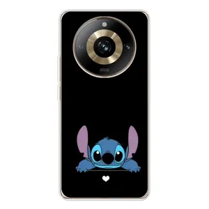 Чохол з принтом Стіч на Realme 11 Pro 5G (Стіч на чорному)