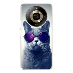 Чехол с принтом для Realme 11 Pro 5G (AlphaPrint) Модные коты (Стильный кот)