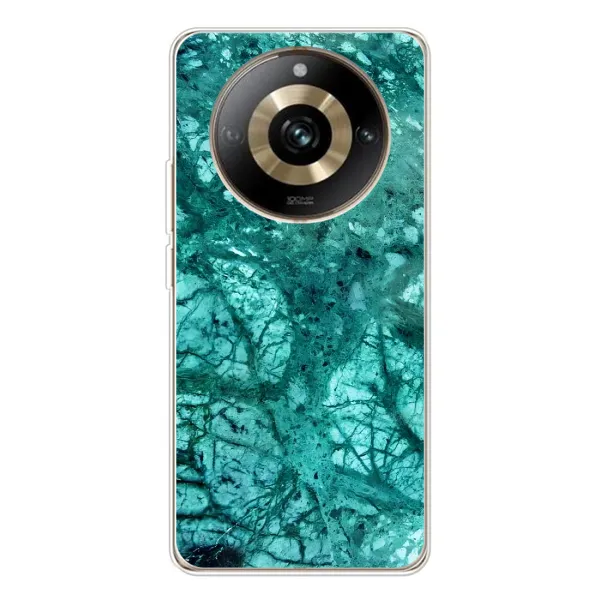 Чехол с принтом «Зеленый мрамор» для Realme 11 Pro 5G