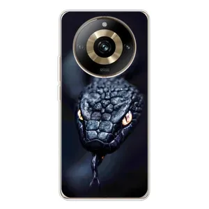 Чехол с картинкой «Хищники» для Realme 11 Pro 5G (Черная змея)