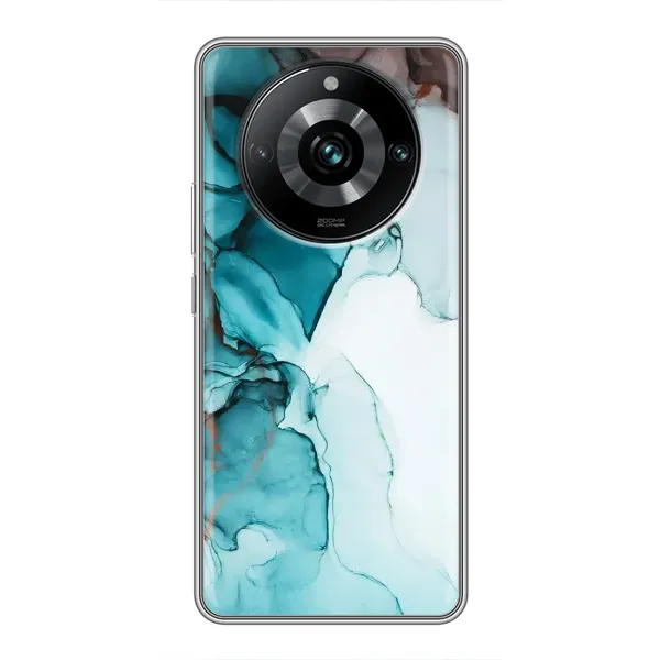 Чохол з принтом «Бірюзовий мрамор» для Realme 11 Pro Plus
