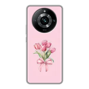Чохол з розовим принтом для Realme 11 Pro Plus (Букет квітів)