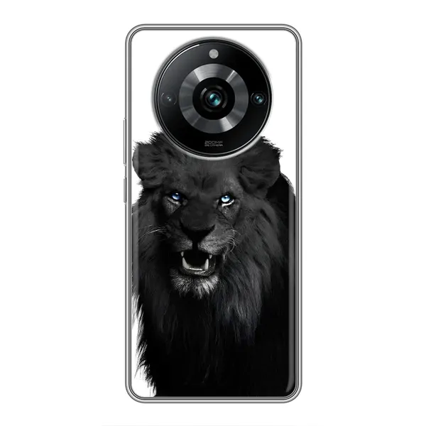 Чехол с принтом «Черный ЛЕВ» для Realme 11 Pro Plus