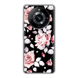Чохли з квітами для Realme 11 Pro Plus (VPrint) (Квіти на чорному)