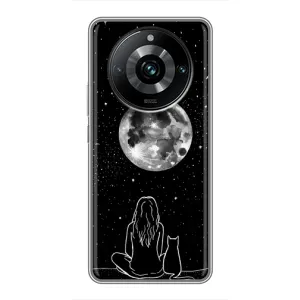 Чохол з принтом «Дівчина з котом» для Realme 11 Pro Plus