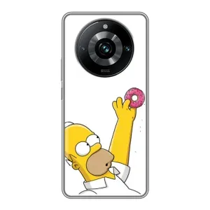 Чjхол з Сімпсонами для Realme 11 Pro Plus (VPrint) (Гомер з пончиком)