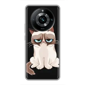 Чохол з принтом для Realme 11 Pro Plus (AlphaPrint) Модні коти (Сумний кіт)