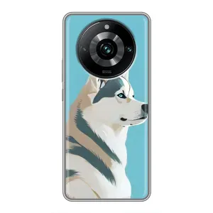 Чохол з Хаскі Realme 11 Pro Plus - (AlphaPrint) (Хаскі арт)