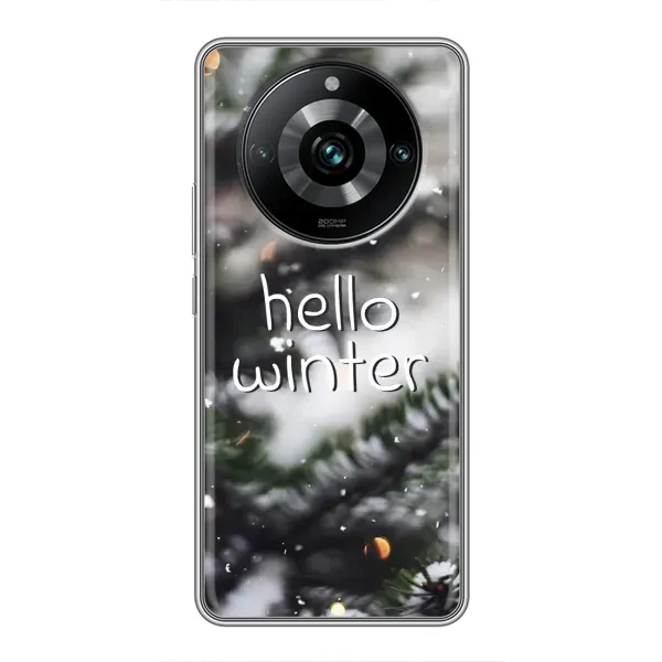 Чехол с принтом «Hello winter» для Realme 11 Pro Plus