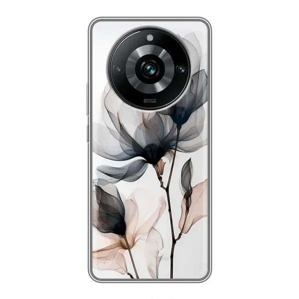 Чехол с принтом «Цветы на белом» для Realme 11 Pro Plus
