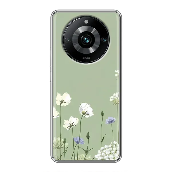 Чехол с принтом «Цветы на зеленом» для Realme 11 Pro Plus