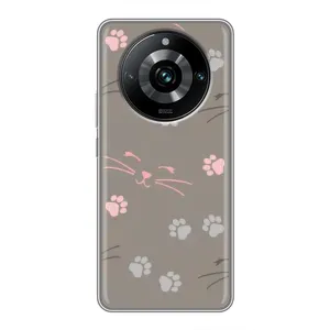 Чохол з принтом «Лапи і вуса» для Realme 11 Pro Plus