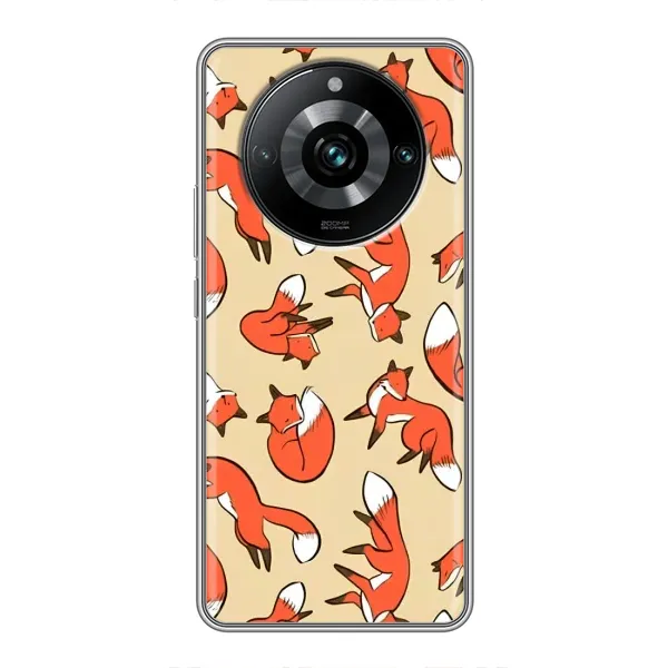 Чехол с принтом «Лисички» для Realme 11 Pro Plus