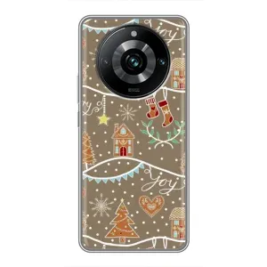 Новорічні, Святкові Чохли для Realme 11 Pro Plus - 2024 год (Новорічні пряники)