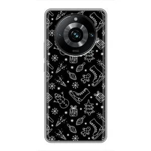 Новорічні, Святкові Чохли для Realme 11 Pro Plus - 2024 год (Новорічний фон)