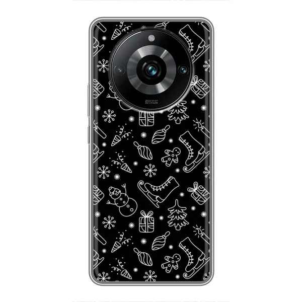 Чехол с принтом «Новогодний фон» для Realme 11 Pro Plus