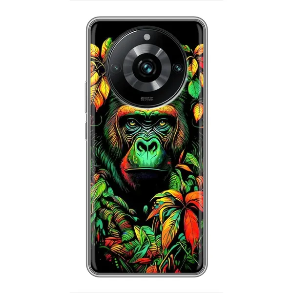 Чехол с принтом «Обезьяна в тропиках» для Realme 11 Pro Plus