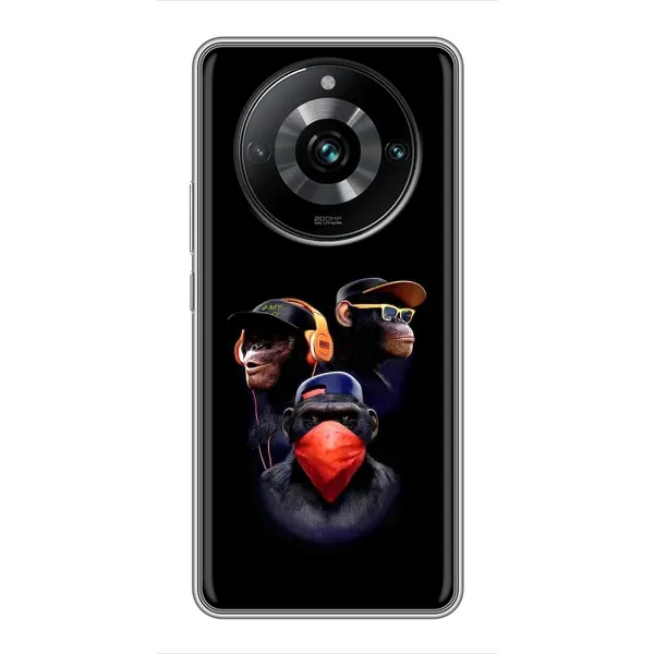 Чехол с принтом «Три обезьяны» для Realme 11 Pro Plus
