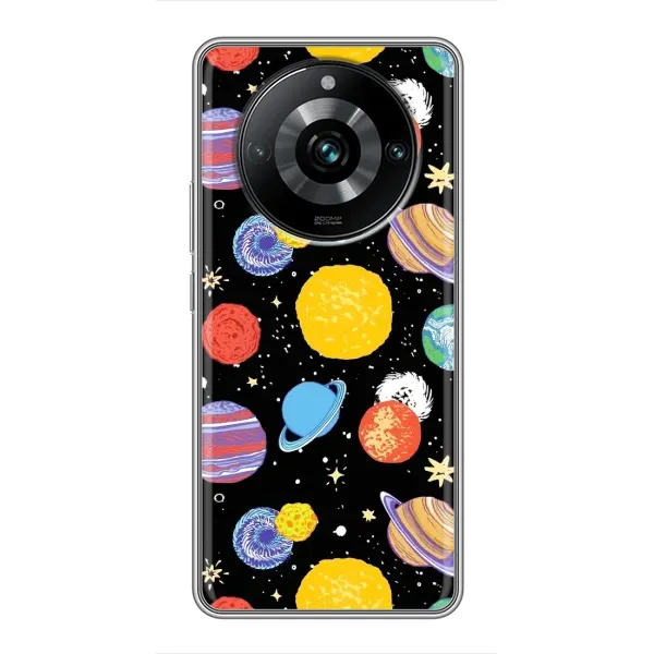 Чехол с принтом «Рисованные планеты» для Realme 11 Pro Plus