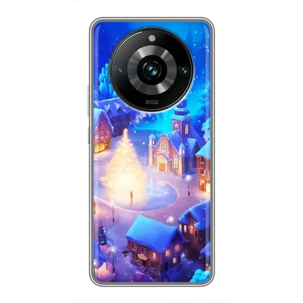 Чехол с принтом «Рождественский город» для Realme 11 Pro Plus