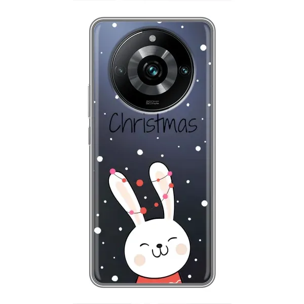 Чохол з принтом «Різдвяний заєць» для Realme 11 Pro Plus