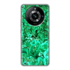 Мраморний чехол на Realme 11 Pro Plus (VPrint) (Салатовий Мрамор)