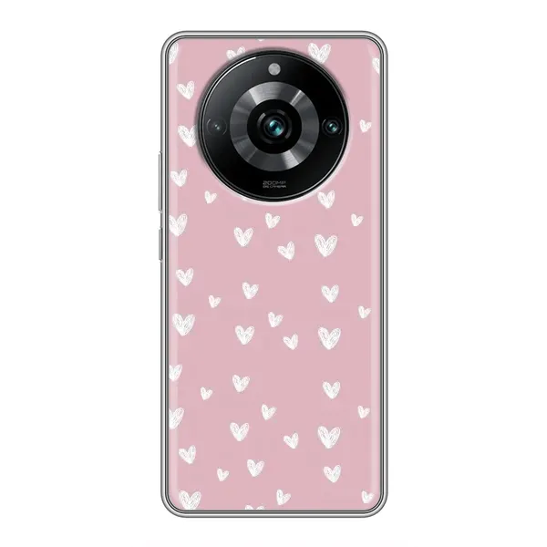 Чехол с принтом «Сердечки на розовом» для Realme 11 Pro Plus Чехол с принтом «Сердечки на розовом» для Realme 11 Pro Plus