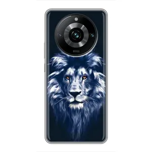Чохол з картинкою ЛЕВ для Realme 11 Pro Plus (VPrint) (Синій Лев)