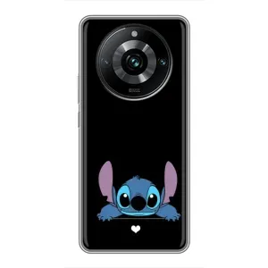 Чохол з принтом Стіч на Realme 11 Pro Plus (Стіч на чорному)