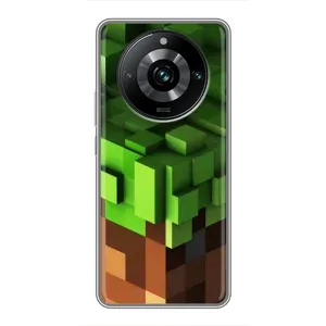 Чохол Майнкрафт на Realme 11 Pro Plus (AlphaPrint) Minecraft (текстура Майнкрафт)