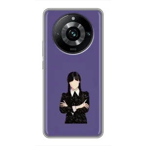 Чохли Венсдей на Realme 11 Pro Plus Уенсдей (AlphaPrint) (Венздей у чорному)