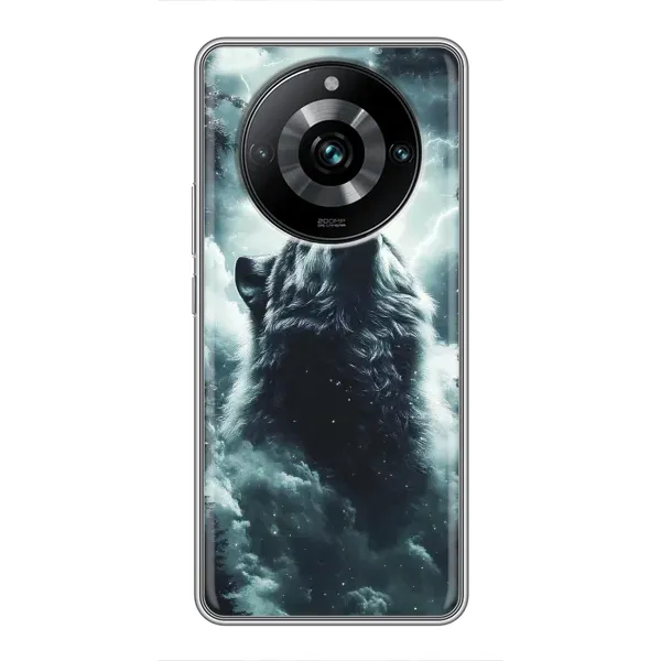 Чохол з принтом «Вовк у хмарах» для Realme 11 Pro Plus