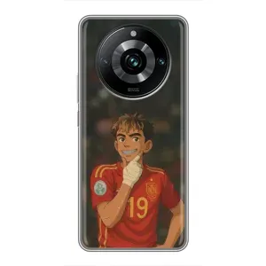 Чехол с футболистом Ламин Ямаль Realme 11 Pro Plus (Ямаль аниме)