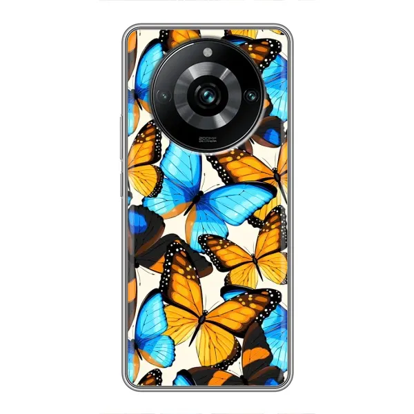 Чехол с принтом «Яркие бабочки» для Realme 11 Pro Plus