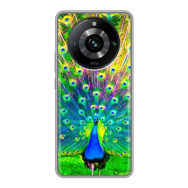 Чехол с принтом «Яркий Павлин» для Realme 11 Pro Plus