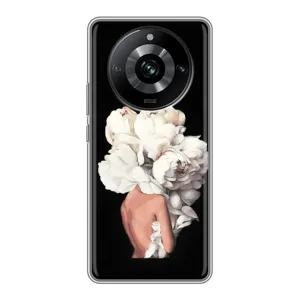 Чехлы (ART) Цветы на Realme 11 Pro (VPrint) (Білі квіти)
