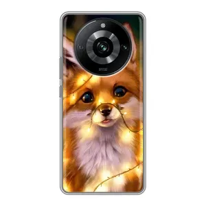 Чохли з картинкою Лисичка для Realme 11 Pro (VPrint) (Лисичка в гірляндах)