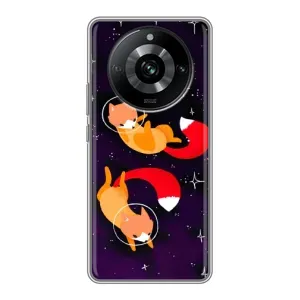 Чохли з картинкою Лисичка для Realme 11 Pro (VPrint) (Лисички космонавти)
